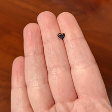 Load image into Gallery viewer, 20G 1/4 Black Purple Skull Bow Heart Nose Bone