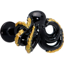 Load image into Gallery viewer, 16G 5/16 Black Understated Octopus Labret Monroe Tragus