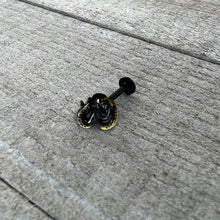 Load image into Gallery viewer, 16G 5/16 Black Understated Octopus Labret Monroe Tragus