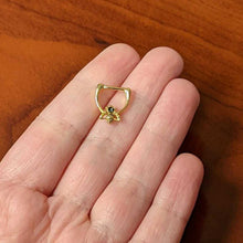 将图片加载到图库查看器,16G 5/16 Black Gem Gold Tone Angular Bee Cartilage Clicker