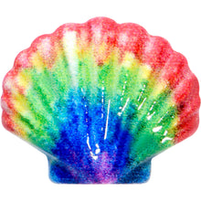 Load image into Gallery viewer, 20G 1/4 Gold Tone Rainbow Scallop Shell Nose Bone