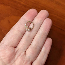 Load image into Gallery viewer, 16G 3/8 Clear Gem Rose Gold Hue Air Butterfly Hinged Segment Ring