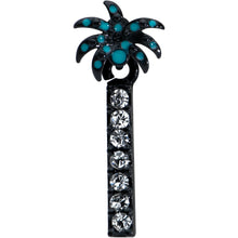 Load image into Gallery viewer, 16G 1/4 Clear Gem Black Night Palm Tree Dangle Cartilage Earring