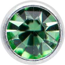 Load image into Gallery viewer, 20G 1/4 Green Gem Press Fit L Shape Nose Ring