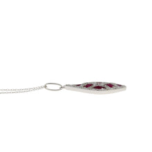 Load image into Gallery viewer, .58ct Ruby Diamond Fashion Pendants 14KT White Gold