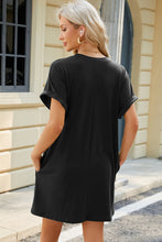 Load image into Gallery viewer, Short Sleeve Mini Dress with Pockets Casual & Stylish Everyday Wear