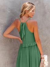 Load image into Gallery viewer, Romantic Ruffled Sleeveless Tiered Maxi Dress with Pockets Elegant & Chic Statement Beautiful Design Dress