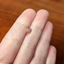 Load image into Gallery viewer, 16G 1/4 Pink Gem Rose Gold Hue Fashion Flamingo Cartilage Tragus