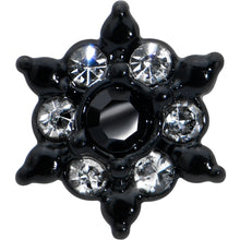 Load image into Gallery viewer, 16G 5/16 Clear CZ Gem Black Abstract Sun Labret Monroe Tragus