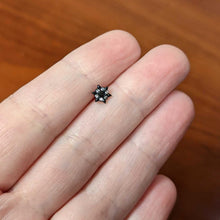 Load image into Gallery viewer, 16G 5/16 Clear CZ Gem Black Abstract Sun Labret Monroe Tragus