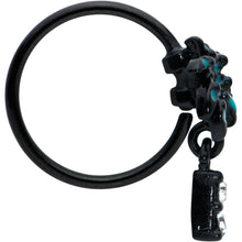 将图片加载到图库查看器,20G 5/16 Black Night Palm Tree Dangle Helix Circular Ring