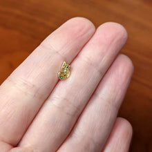 Load image into Gallery viewer, 16G 1/4 Orange Gem Gold Hue Baroque Butterfly Cartilage Tragus Earring