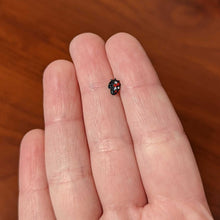 Load image into Gallery viewer, 20G 1/4 Clear Red Gem Black Skull Halloween Nose Bone
