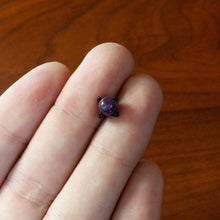 Load image into Gallery viewer, 16G 1/4 Purple Amethyst Black Claw Hand Cartilage Tragus Earring