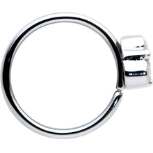Load image into Gallery viewer, 20G 5/16 White Faux Opal Trio Triangle Nose Hoop