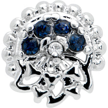 Load image into Gallery viewer, 16G 1/4 Blue Clear Gem Abstract Arch Labret