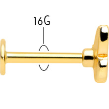 Load image into Gallery viewer, 16G 5/16 Gold Tone Red White Blue Butterfly Labret Monroe Tragus