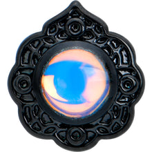 Load image into Gallery viewer, 16G 5/16 White Tourmaline Black Filigree Labret Monroe Tragus