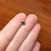 Load image into Gallery viewer, 20G 1/4 Purple Gem Black Skull Blossom Nose Bone