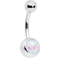 Load image into Gallery viewer, Smile Flower UV Glow Faux Opal Belly Ring Set of 4