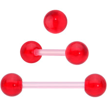 Load image into Gallery viewer, Licensed Friday the 13th Mask Splatter Barbell Tongue Ring Set of 4