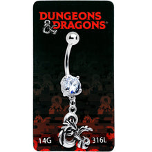 将图片加载到图库查看器,Officially Licensed Dungeons & Dragons Clear CZ Gem Dangle Belly Ring