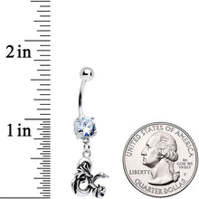 将图片加载到图库查看器,Officially Licensed Dungeons & Dragons Clear CZ Gem Dangle Belly Ring