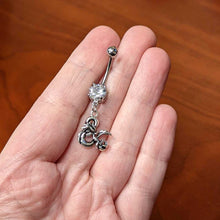 将图片加载到图库查看器,Officially Licensed Dungeons & Dragons Clear CZ Gem Dangle Belly Ring