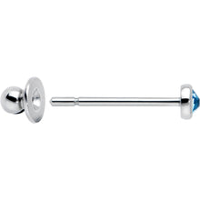 Load image into Gallery viewer, 3mm Blue Crystal Implant Grade Titanium Stud Earrings