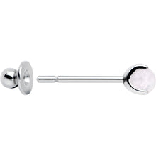 Load image into Gallery viewer, 3.5mm Light Rose Quartz Stone Implant Grade Titanium Stud Earrings