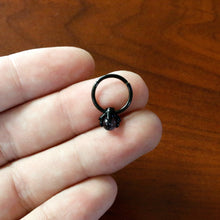 将图片加载到图库查看器,16G 3/8 Purple Amethyst Black Claw Hand Hinged Segment Ring