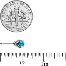Load image into Gallery viewer, 20G 1/4 Blue Turquoise Claw Hand Halloween Nose Bone