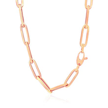 Load image into Gallery viewer, 14K Rose Gold Wide Paperclip Chain (6.1mm)