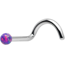 将图片加载到图库查看器,18G 1/4 Purple Synth Opal G23 Titanium Threadless Left Nose Screw