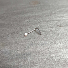 将图片加载到图库查看器,20G 1/4 White Synth Opal G23 Titanium Threadless Left Nose Screw