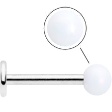 Load image into Gallery viewer, 16G 5/16 Matte White Aurora Labret Monroe Tragus