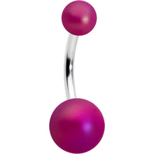 Load image into Gallery viewer, Matte Purple Aurora Ends Belly Ring