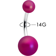 Load image into Gallery viewer, Matte Purple Aurora Ends Belly Ring