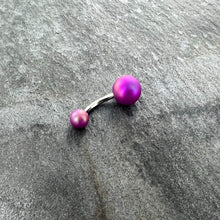 Load image into Gallery viewer, Matte Purple Aurora Ends Belly Ring