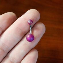 Load image into Gallery viewer, Matte Purple Aurora Ends Belly Ring