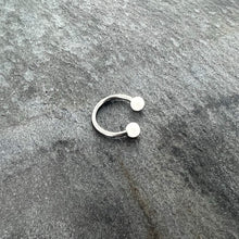 Load image into Gallery viewer, 16G 3/8 Matte White Aurora Horseshoe Circular Barbell