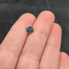 Load image into Gallery viewer, 16G 1/4 Spring Flower Green Blue Labret Monroe Tragus