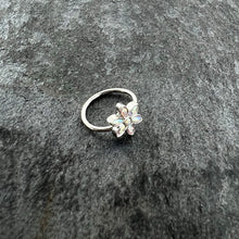 Load image into Gallery viewer, 20G 5/16 Aurora Gem Fancy Flower Seamless Nose Hoop