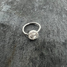 Load image into Gallery viewer, 20G 5/16 Clear Gem Seamless Retro Peace Sign Nose Hoop