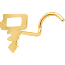 将图片加载到图库查看器,20G 7mm Gold Tone Stylish Key Left Side Nose Screw