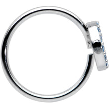 Load image into Gallery viewer, 20G 5/16 Blue Gem Retro Peace Sign Seamless Nose Hoop