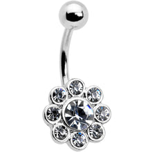 Load image into Gallery viewer, Clear Gem Whimsy Flower Belly Ring