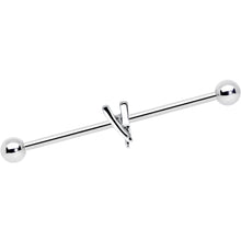 将图片加载到图库查看器,14G Straight Razor Industrial Barbell 38mm