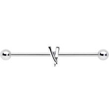 将图片加载到图库查看器,14G Straight Razor Industrial Barbell 38mm