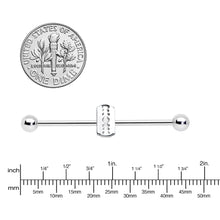 Load image into Gallery viewer, 14G Razor Blade Industrial Barbell 38mm